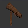 Fantasy Female Character And Mythical Creature In Wrapped Brown High Heels Design Ensemble