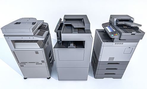 modern printer copier office supplies printer combination portable printer 3d model