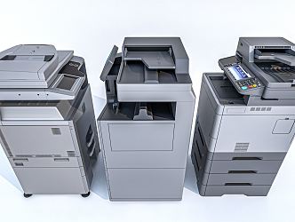 modern printer copier office supplies printer combination portable printer 3d model