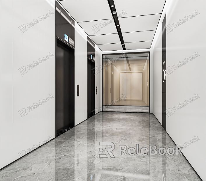 Modern Elevator Hall Elevator Elevator Office Corridor Office Building Elevator Elevator Car Company Elevator model