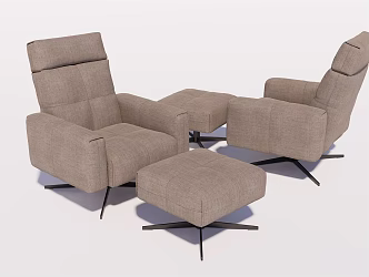 Modern Sofa Chair Sofa Stool Single Sofa 3d model
