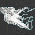 Game Movie Character Monster With Claw Structure Green Purple Tones And Tentacles Horror Fantasy Style
