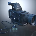 Professional Digital Camera With Large Lens Viewfinder And Detachable Cable Accessory