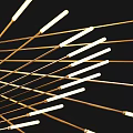 Modern Spiral Chandelier with Radiant Golden Lines and Metallic Curved Structure Design