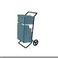 Industrial Equipment Blue Storage Carts With Black Frame And Wheels
