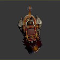 Vibrant Fantasy Snail Creature With Character On Decorated Shell And Hanging Lantern