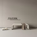 POLIFORM White Leisure Chair With Brown Blanket And Books In Minimalist Setting