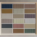 Various Colored Wall Panels Sample Display With Grid Arrangement For Interior