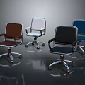 Modern Office Swivel Chairs With Armrests Wheels And Various Colors