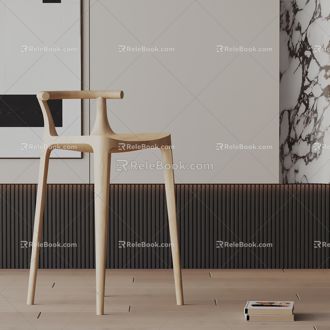 Modern Bar Chair 3d model