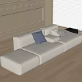 Modern Multi-Person Sofa Three-Person Sofa 3d model