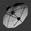 Metallic Satellite Dish Antenna With Support Structure And Communication Signal Receiver