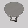Modern Minimalist Coffee Table Featuring Round Top And Black Curved Legs