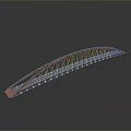 Modern Arch Bridge Architecture With Cable Stayed Structure And Steel Construction Design