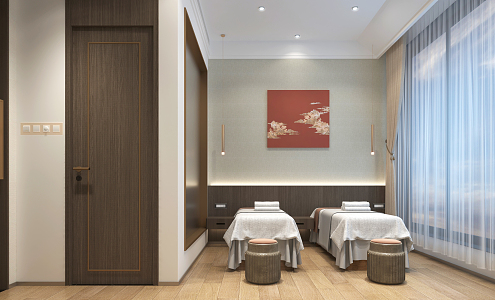 New Chinese SPA Room 3d model