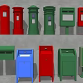 Colorful Public Mailboxes With Diverse Designs And Styles For Urban Areas