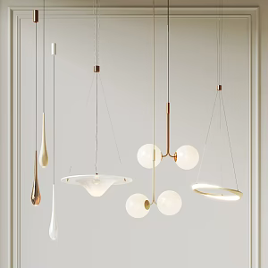 Modern Chandelier Combination Glass Chandelier Bedside Chandelier Decorative Chandelier Art Chandelier 3d model