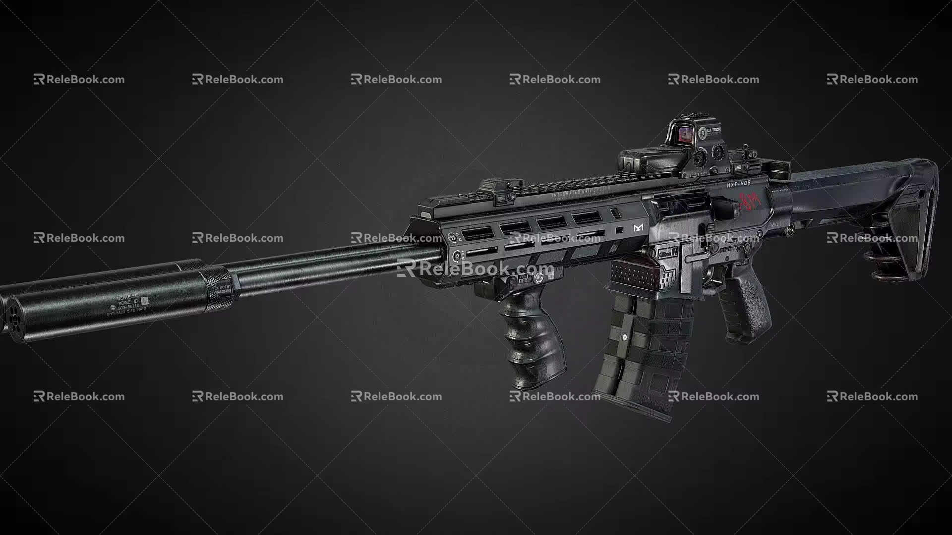 weapon double-barrel rifle 3d model