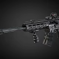 weapon double-barrel rifle 3d model