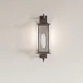 Wall Mounted Bronze Lamp With Vertical Stripes Grille Design Illuminated Warm Light