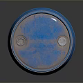 Blue Metal Striped Storage Barrel Ideal For Daily Life Supplies Use
