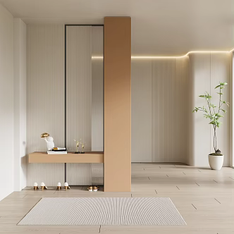 Modern Porch Cream Porch Shoe Cabinet Partition Wardrobe 3d model