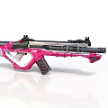 Pink Modern Tactical Rifle With Sleek Design And High Quality Optical Scope 3d model