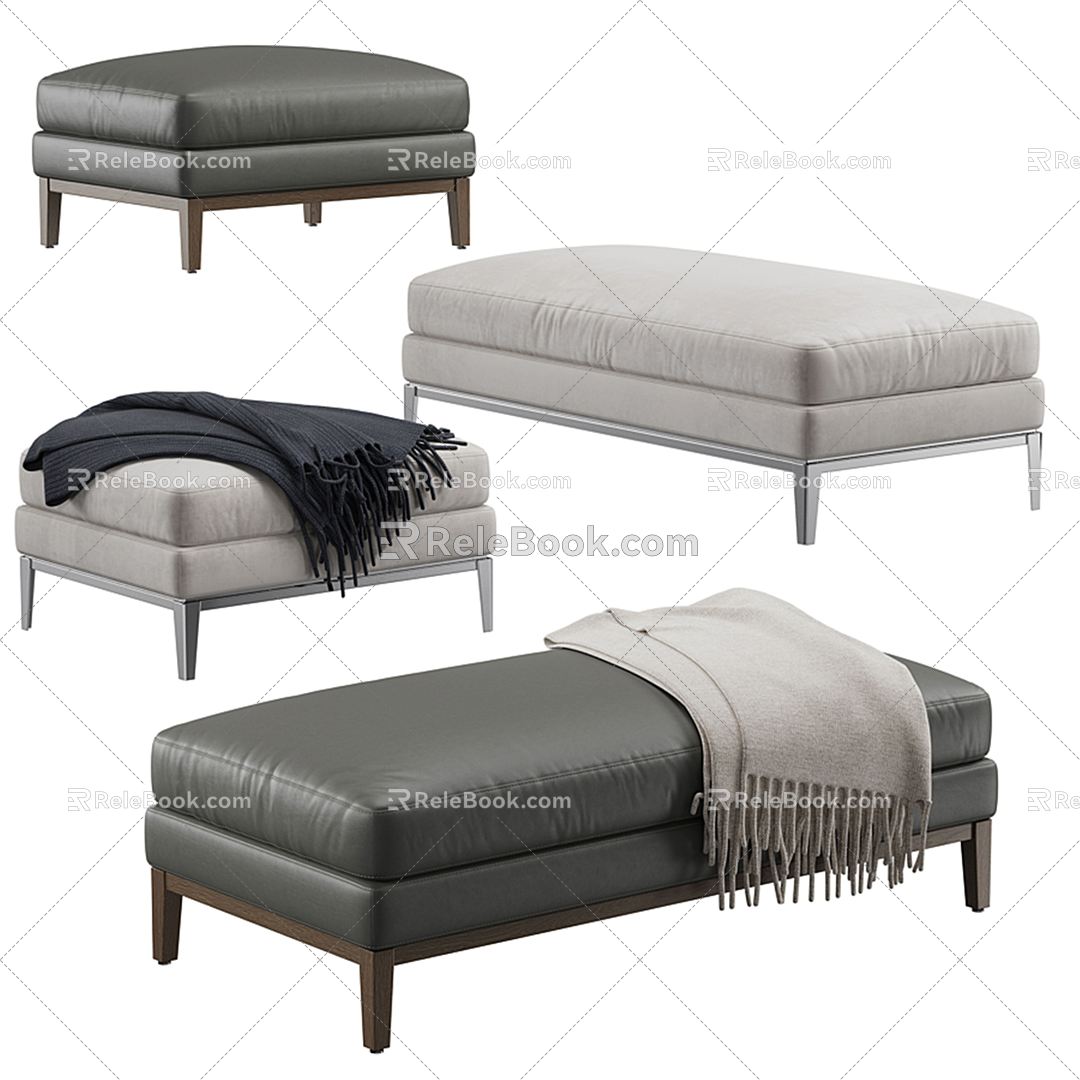 Modern sofa stool 3d model