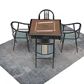 New Chinese Mahjong Table and Chair Mahjong Table 3d model