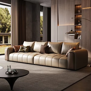 Italian Light Luxury Minimalist Home Living Room 3d model