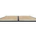 Sturdy Bed Frame Slat Support With Beige Wooden Slats And Black Border
