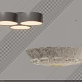 Modern Silver Round Ceiling Lights With Crystal Glass Shade And Elegant Design