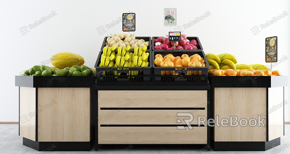 Modern shelf supermarket island cabinet model