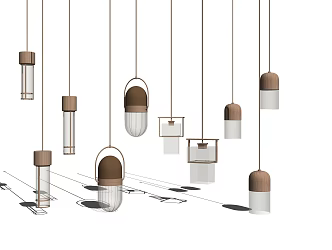 Modern chandelier metal chandelier 3d model