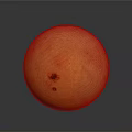 Ripe Orange Fruit With Smooth Surface And Red Spots On Gray Background