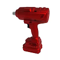 Red Cordless Electric Drill Power Tool With Handle And Battery 3d model