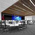 Modern Command Center Open Open Office Command Room 3d model