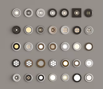 Modern recessed downlight spotlight combination 3d model