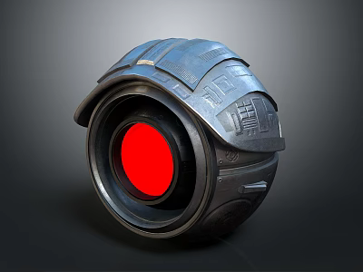 Projection Monitoring Device With Red Lens Modern Design And High Definition Security Functionality 3d model