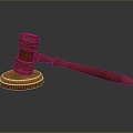 gavel hammer wooden hammer court wooden hammer woodwork 3d model