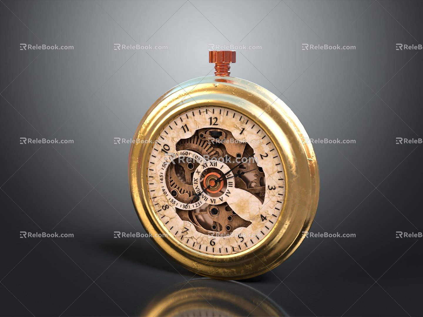 Pocket Watch Mechanical Pocket Watch Vintage Pocket Watch Old Pocket Watch 3d model