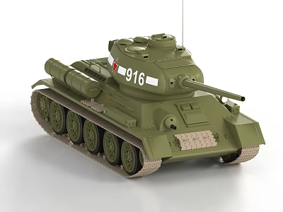 T3485 tank Soviet tank World War II tank medium tank 3d model