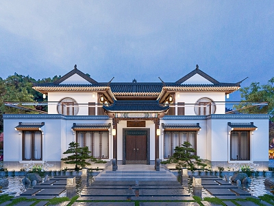 Chinese single-family villa 3d model