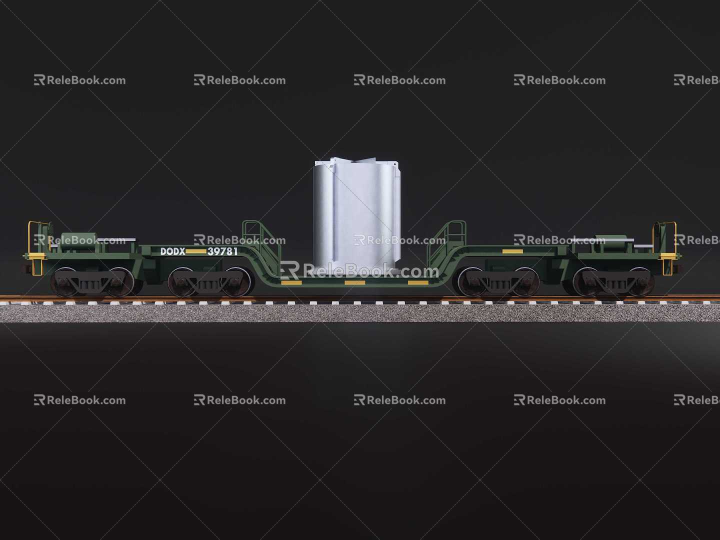 heavy haul train carriage 3d model