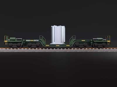 heavy haul train carriage 3d model