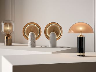 Light Luxury Table Lamp Table Lamp Combination 3d model