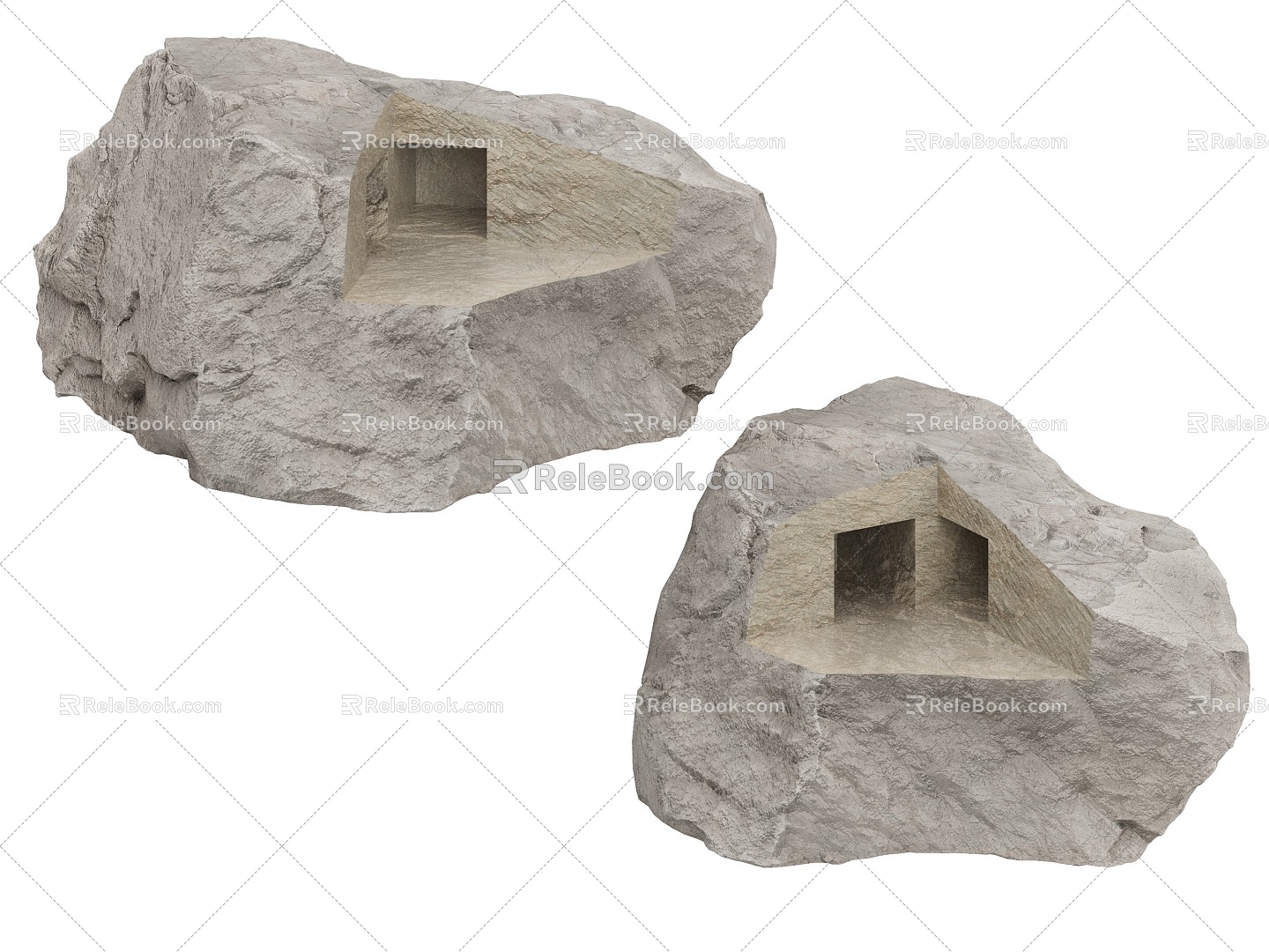 Stone stone carving whole stone landscape stone 3d model