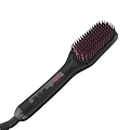 Professional Electric Heated Curling Hair Brush With Red Bristles Digital Display And Power Cord