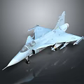 Modern Fighter Jet 3D Render with Detailed Cockpit and Mounted Weapons