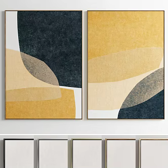 Hanging Painting Abstract Painting Frame 3d model